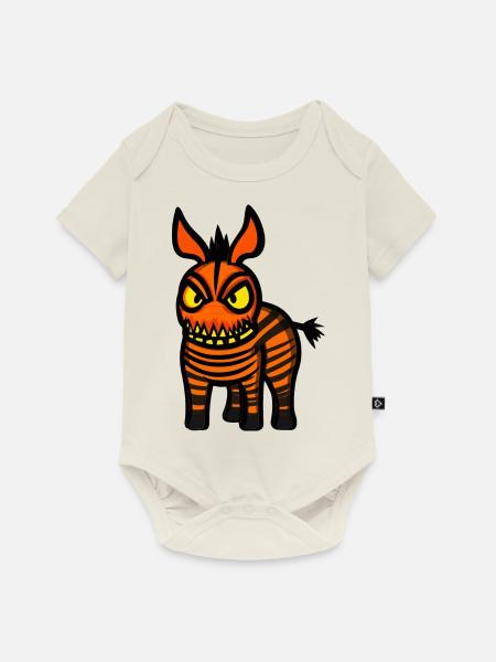 Esel Halloween Tier - Baby Premium Kurzarmbody - Naturweiß