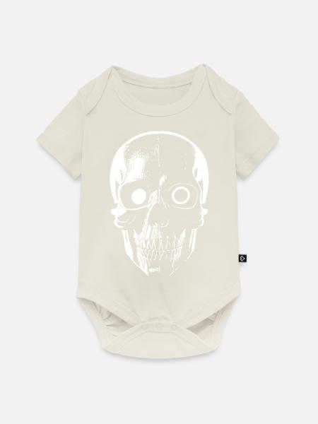 Sci-Fi Cyborg Skull - Baby Premium Kurzarmbody - Naturweiß