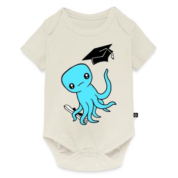 Octopus High School Graduation Passed College - Baby Premium short-sleeve bodysuit - off white - Front