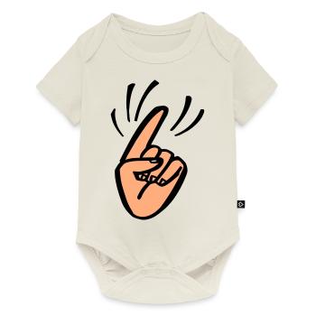 Finger Waggle - Baby Premium short-sleeve bodysuit - off white - Front