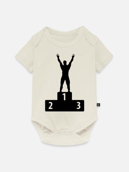 Number One - Baby Premium Kurzarmbody - Naturweiß