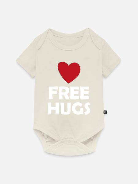 Free Hugs - Baby Premium Kurzarmbody - Naturweiß