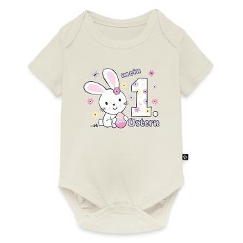 Mein 1. Ostern Mädchen Geschenkidee - Baby Premium Kurzarmbody - Naturweiß - Vorne