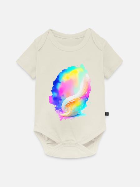 Muschel - Baby Premium Kurzarmbody - Naturweiß