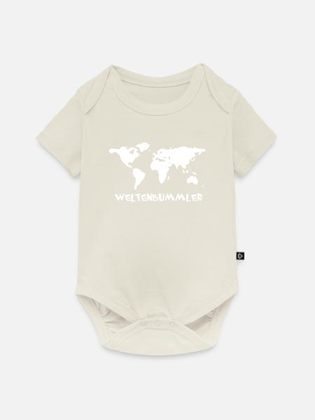 Weltenbummler - Baby Premium Kurzarmbody - Naturweiß