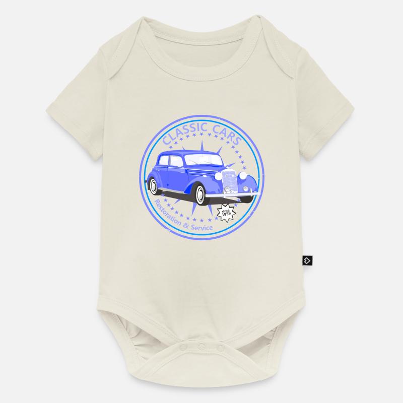 Klassische Autos, Oldtimer - Baby Premium Kurzarmbody - Naturweiß