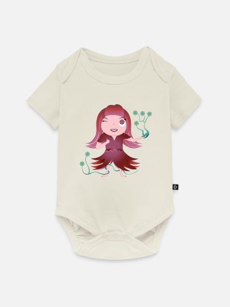 Aurora - Baby Premium Kurzarmbody - Naturweiß