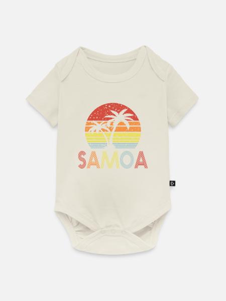 Samoa - Baby Premium Kurzarmbody - Naturweiß