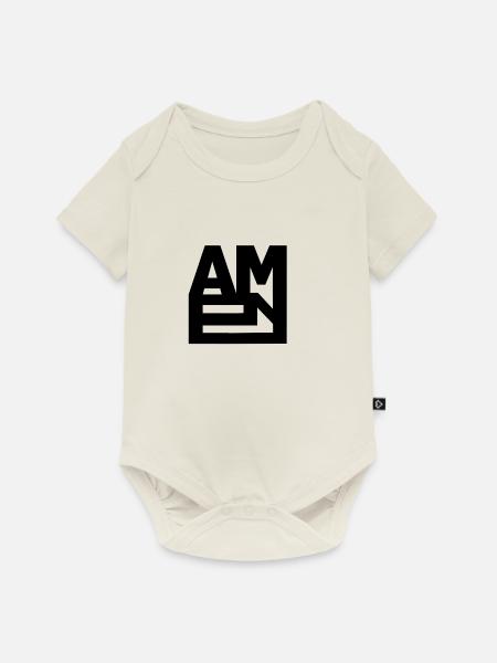 Amen 3N - Baby Premium Kurzarmbody - Naturweiß