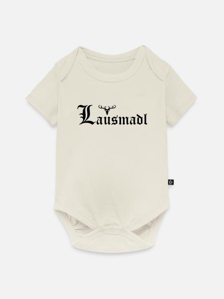 Lausmadl mit Hirsch - Baby Premium Kurzarmbody - Naturweiß