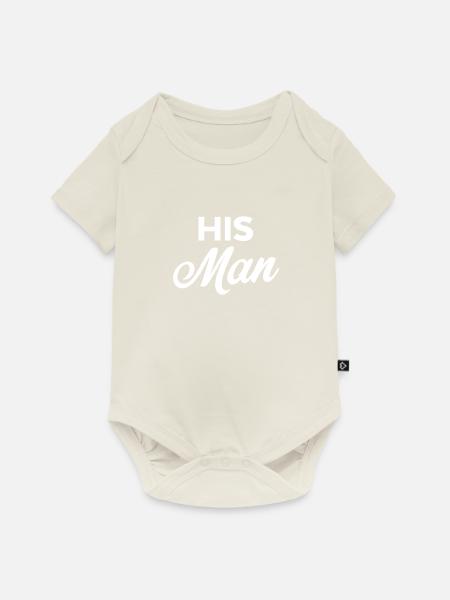 Sein Mann - Baby Premium Kurzarmbody - Naturweiß