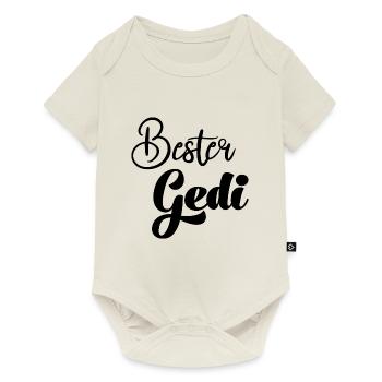 Bester Gedi sein Patenonkel fragen Taufe - Baby Premium Kurzarmbody - Naturweiß - Vorne