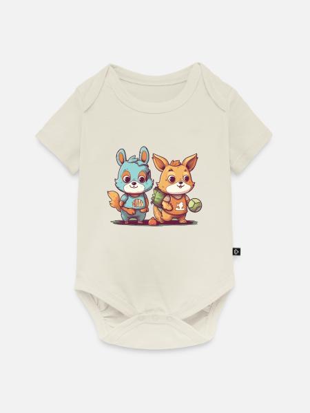 Animal Athletes - Baby Premium Kurzarmbody - Naturweiß