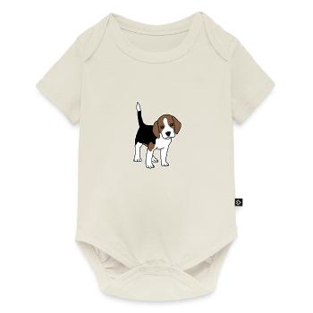 Beagle, puppy, dog, sweet. comic - Baby Premium short-sleeve bodysuit - off white - Front