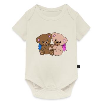porter - Body à manches courtes Premium Bébé - blanc cassé - Devant