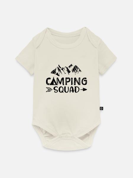 Camping Squad - Camping - Baby Premium Kurzarmbody - Naturweiß