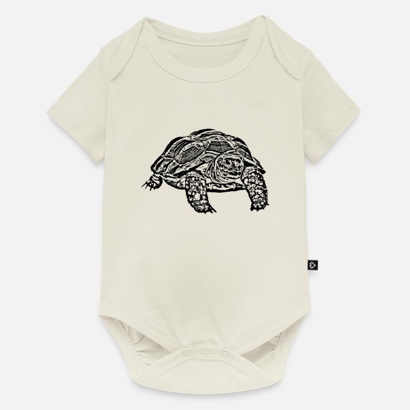 Tortue - Body à manches courtes Premium Bébé - blanc cassé