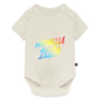 L’équipe colorée des fêtes de Marbella 2024 - Body à manches courtes Premium Bébé - blanc cassé - Devant