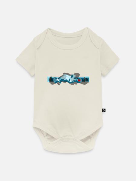 Graffiti - Baby Premium Kurzarmbody - Naturweiß