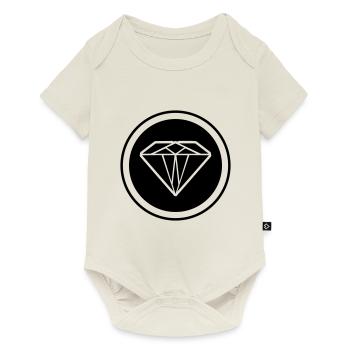 Symbole de diamant - Body à manches courtes Premium Bébé - blanc cassé - Devant