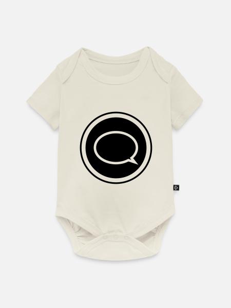 Sprechblase - Baby Premium Kurzarmbody - Naturweiß