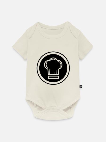 Kochmütze Koch - Baby Premium Kurzarmbody - Naturweiß