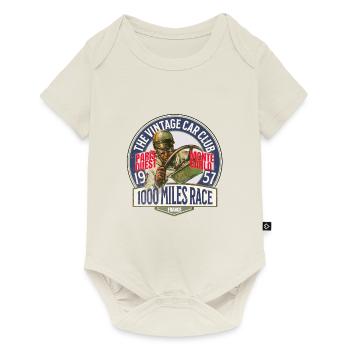 Vintage car club 1000 miles race - Baby Premium short-sleeve bodysuit - off white - Front