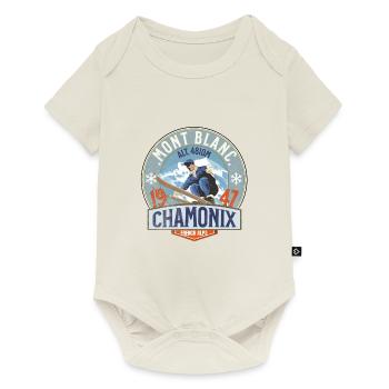 Mont Blanc Chamonix vintage - Baby Premium short-sleeve bodysuit - off white - Front