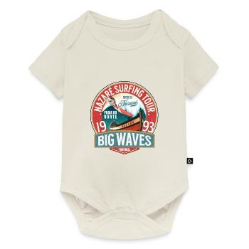 Big Wave Sitio de Nazare Surf - Baby Premium Kurzarmbody - Naturweiß - Vorne