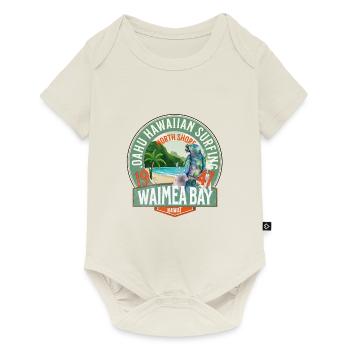 Oahu hawaiian surfing - Baby Premium short-sleeve bodysuit - off white - Front