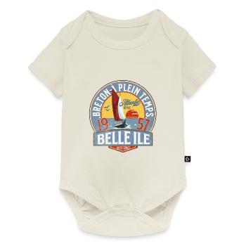 Bretonische Vollzeit-Studentin Belle Ile - Baby Premium Kurzarmbody - Naturweiß - Vorne