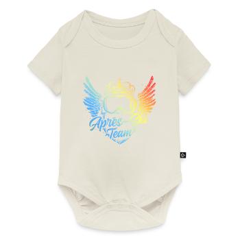 Apres Ski Team Ski Brille Bunt - Baby Premium Kurzarmbody - Naturweiß - Vorne