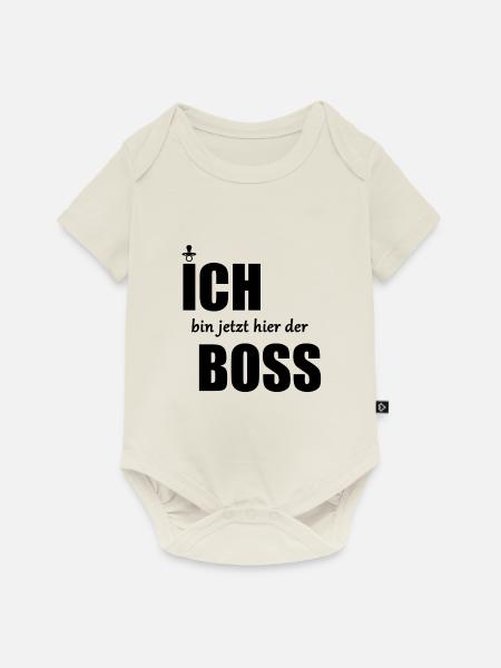 Ich bin jetzt der Boss - Baby - Baby Premium Kurzarmbody - Naturweiß