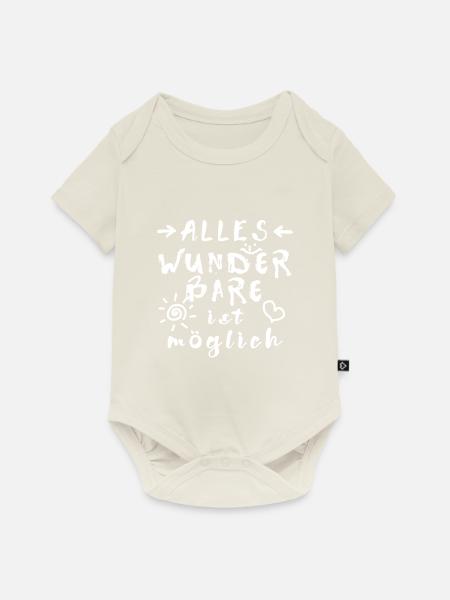 Wunder Glücksbringer Erfolg Spruch Affirmation - Baby Premium Kurzarmbody - Naturweiß