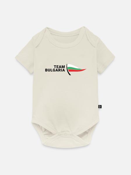 Team Bulgaria - Baby Premium Kurzarmbody - Naturweiß