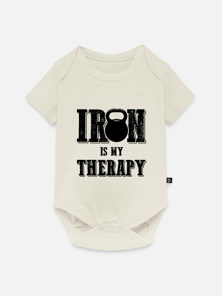 therapie gym - Baby Premium Kurzarmbody - Naturweiß