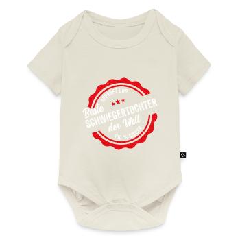 Schwiegertochter Schwiegerkind Schwieger Geschenk - Baby Premium Kurzarmbody - Naturweiß - Vorne