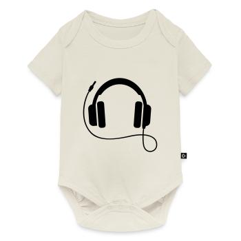 Kopfhörer Symbol - Baby Premium Kurzarmbody - Naturweiß - Vorne