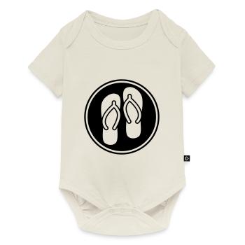 Flip-flops icon - Baby Premium short-sleeve bodysuit - off white - Front