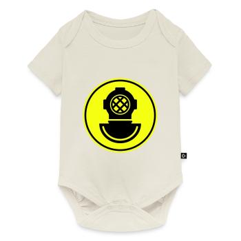 Diver helmet apnea - Baby Premium short-sleeve bodysuit - off white - Front
