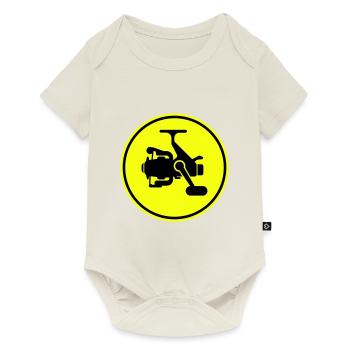 Fishing reel symbol icon - Baby Premium short-sleeve bodysuit - off white - Front