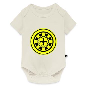 Symbole d’icône de roulette - Body à manches courtes Premium Bébé - blanc cassé - Devant