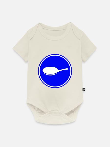Pfanne Symbol - Baby Premium Kurzarmbody - Naturweiß