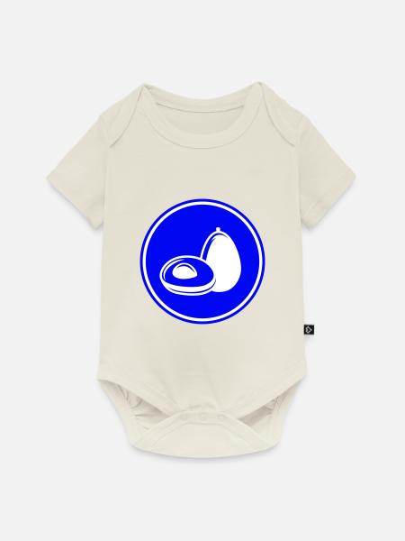 Avocado symbol - Baby Premium Kurzarmbody - Naturweiß