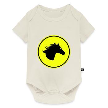 Icône Cheval Cheval - Body à manches courtes Premium Bébé - blanc cassé - Devant