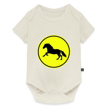 Icône Cheval Cheval - Body à manches courtes Premium Bébé - blanc cassé - Devant