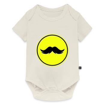 Symbole de moustache - Body à manches courtes Premium Bébé - blanc cassé - Devant