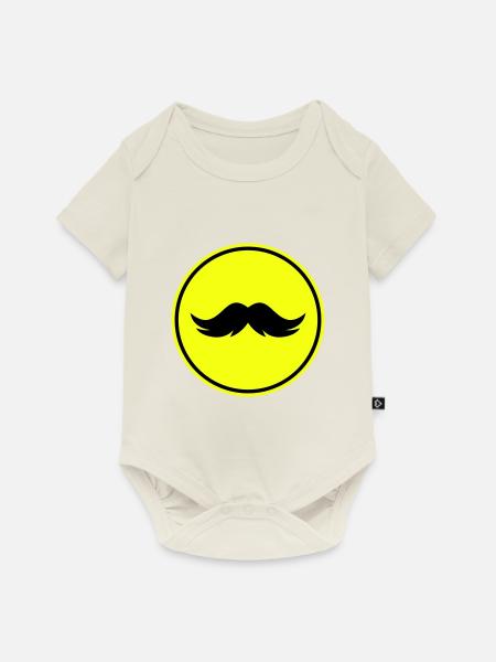 Schnurrbart symbol - Baby Premium Kurzarmbody - Naturweiß