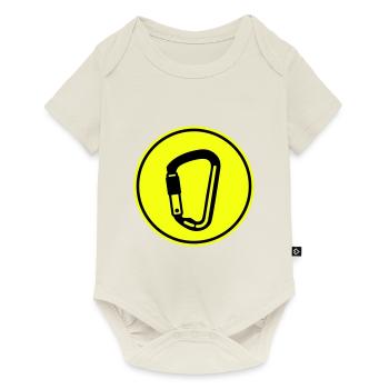 Climbing equipment carabiners - Baby Premium short-sleeve bodysuit - off white - Front