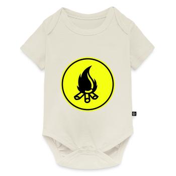 Symbole du feu de camp - Body à manches courtes Premium Bébé - blanc cassé - Devant